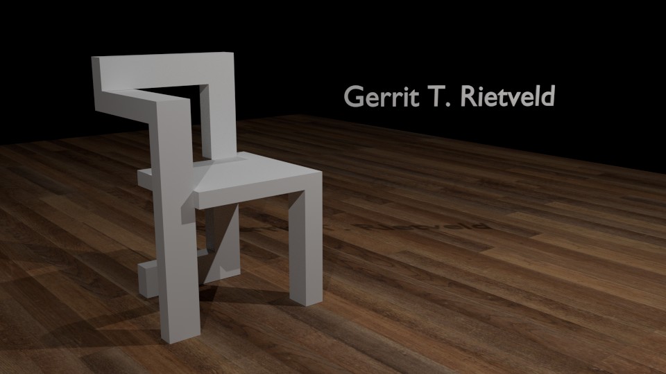 Rietveld - Steltman chair . preview image 1